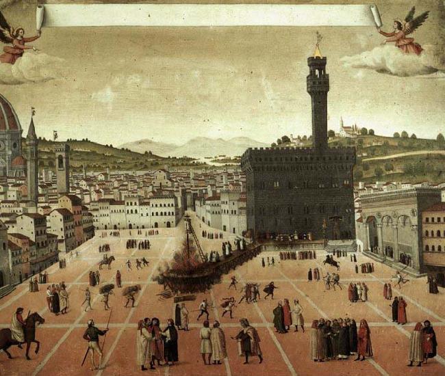 unknow artist Execution of Savonarola on the Piazza della Signoria oil painting picture